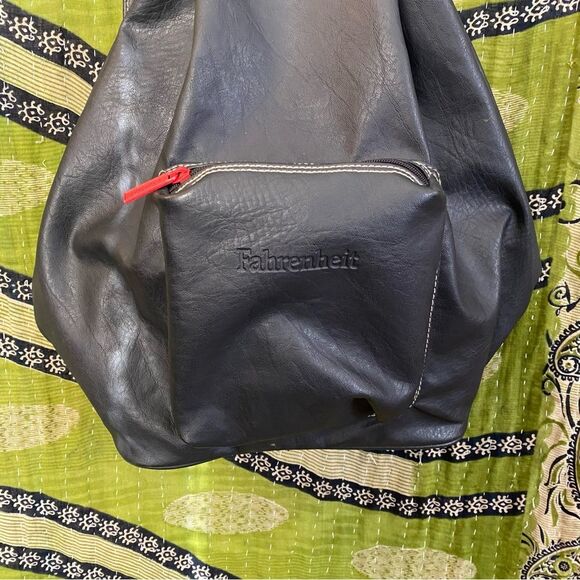 Vintage Black Fahrenheight by Christian Dior Faux Leather Backpack - Picture 3 of 16